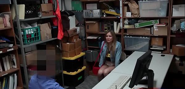  Hot teen blonde fucked by store security
